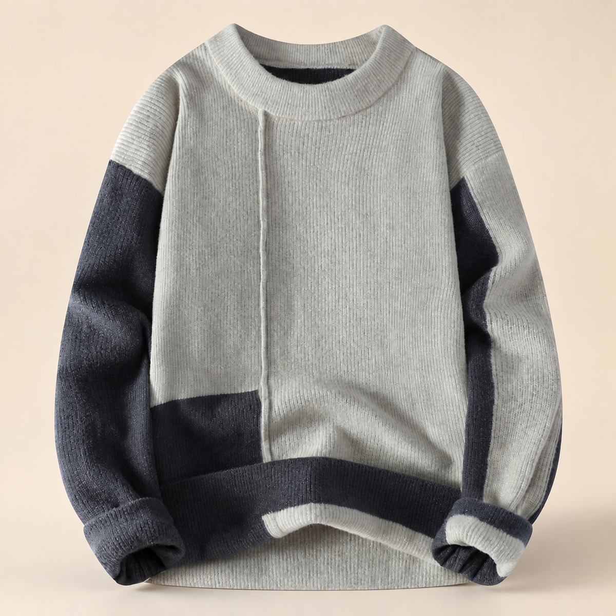 Felix Colorblock Crew Neck Knit Sweater