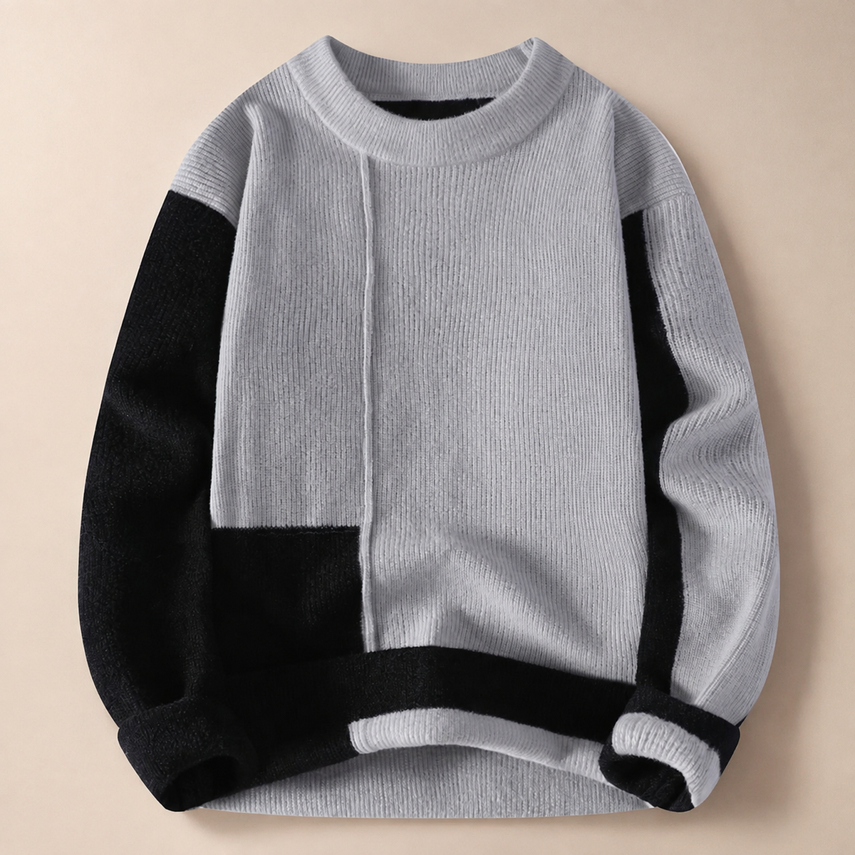 Felix Colorblock Crew Neck Knit Sweater
