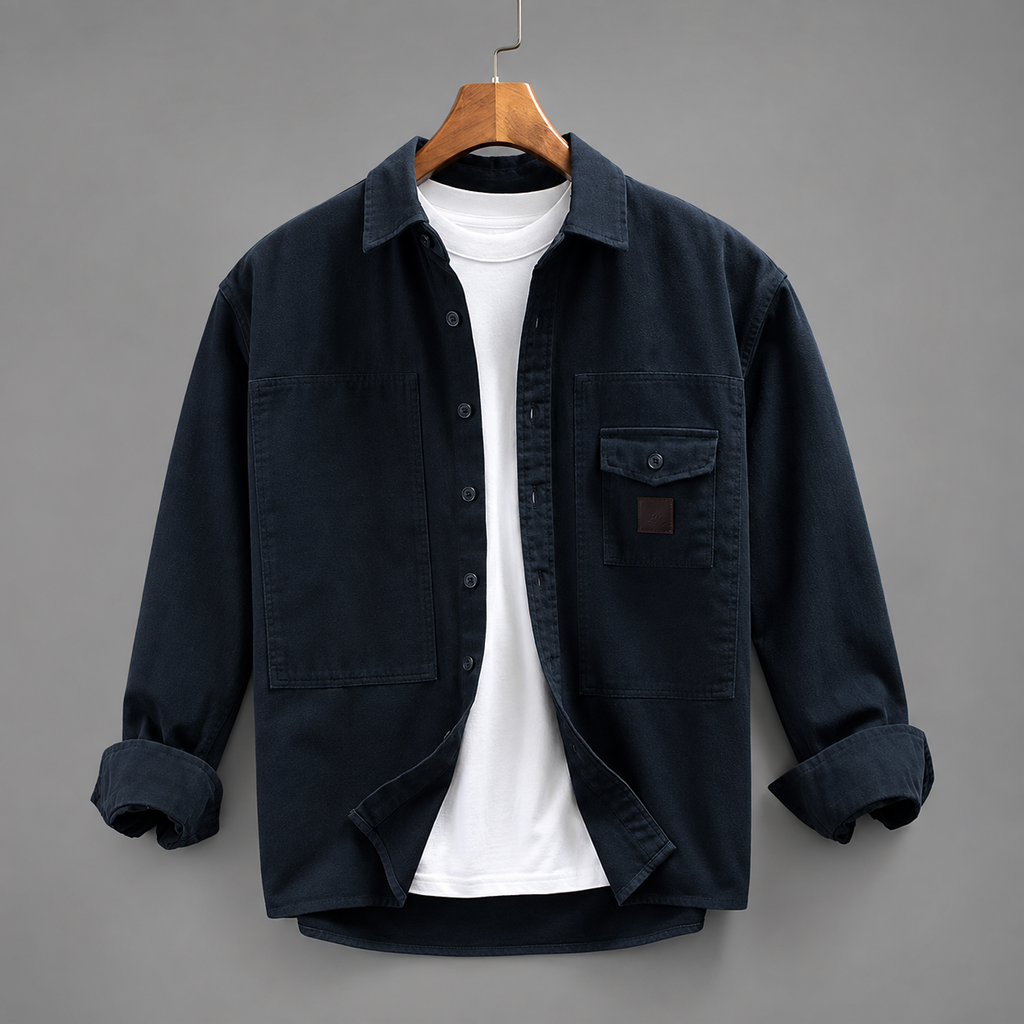 Garrett Long Sleeve Button-Up  Utility Overshirt