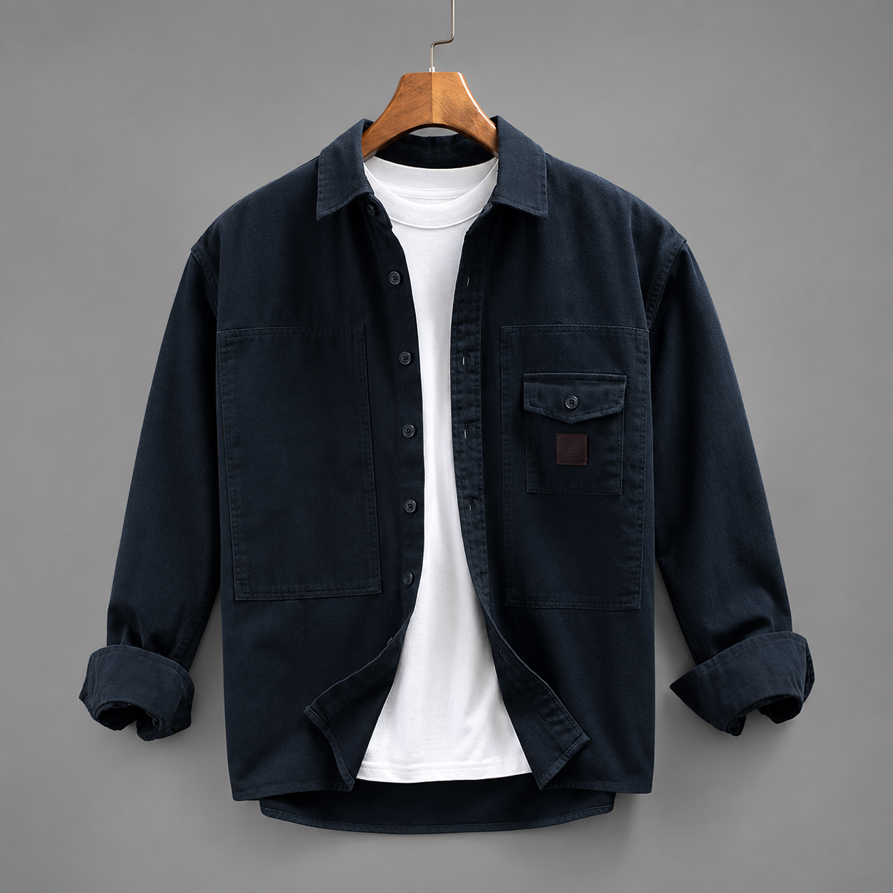 Garrett Long Sleeve Button-Up  Utility Overshirt