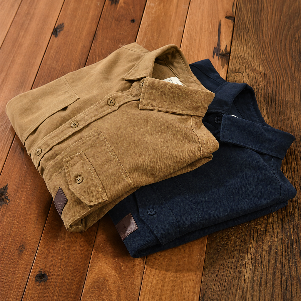 Garrett Long Sleeve Button-Up  Utility Overshirt