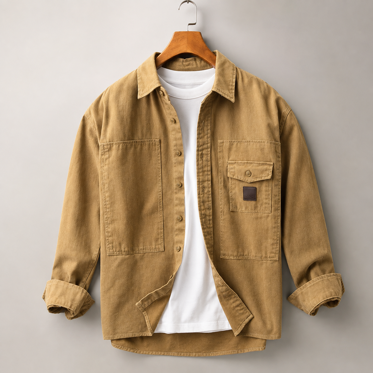 Garrett Long Sleeve Button-Up  Utility Overshirt