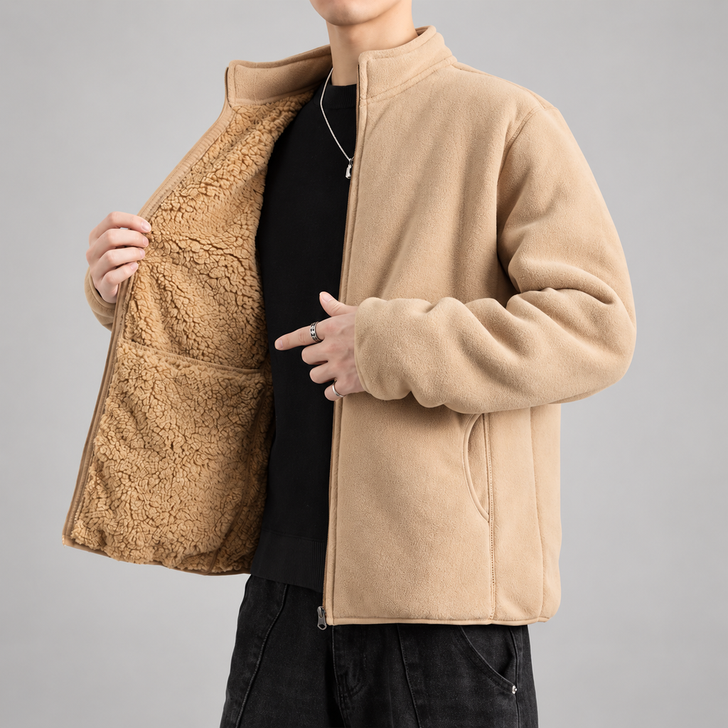 Gavin Men’s Sherpa-Lined Full-Zip Fleece Jacket
