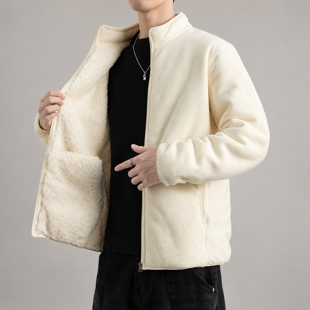 Gavin Men’s Sherpa-Lined Full-Zip Fleece Jacket