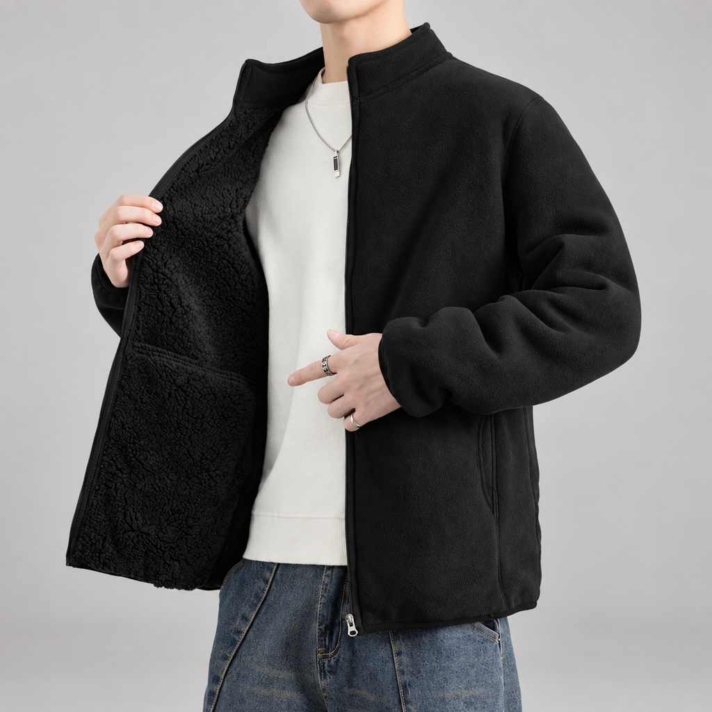 Gavin Men’s Sherpa-Lined Full-Zip Fleece Jacket