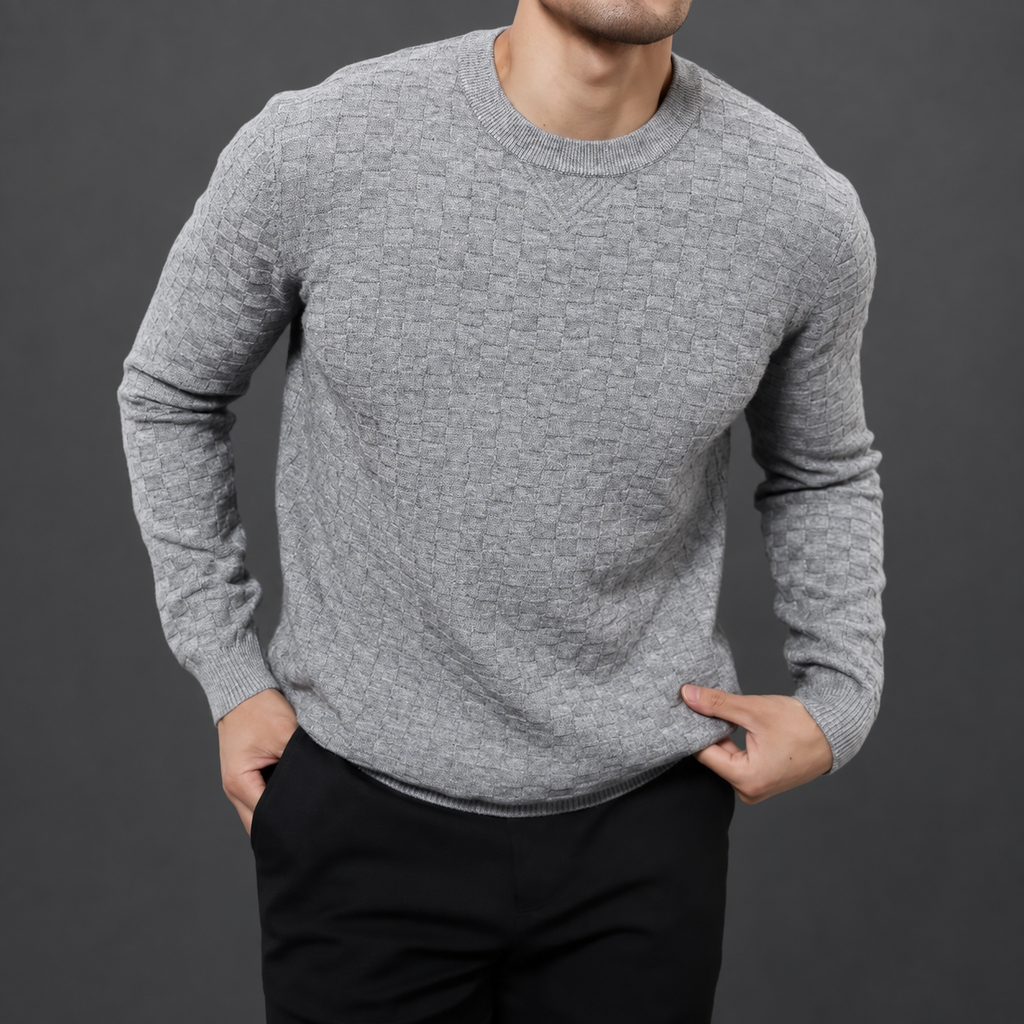 Gideon Men’s Textured Crewneck Sweater