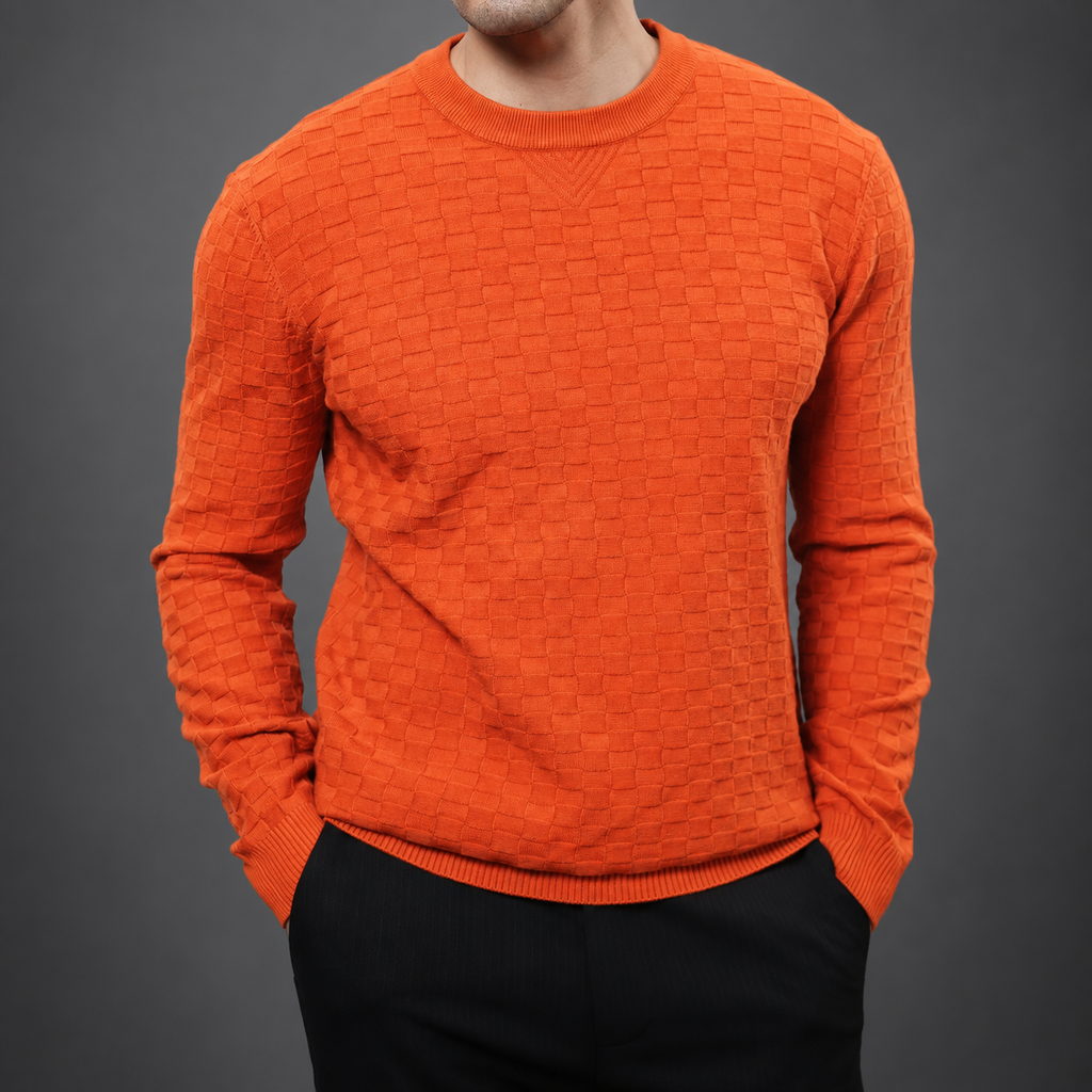 Gideon Men’s Textured Crewneck Sweater