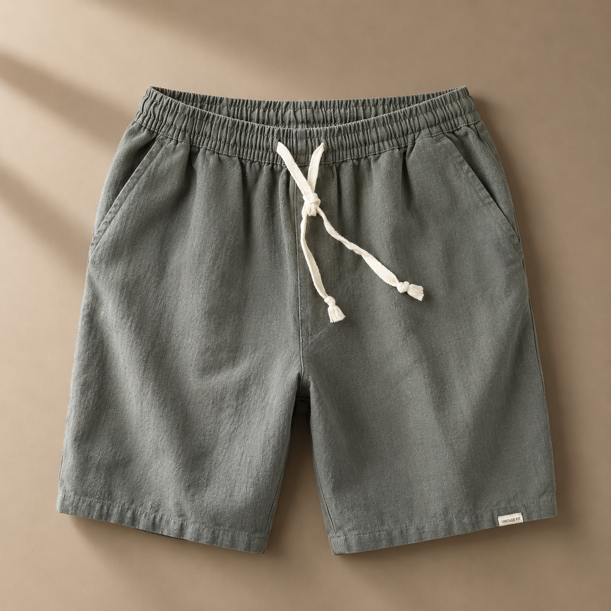 Giovanni Men's Linen Blend Shorts – Drawstring Tailored Summer Shorts