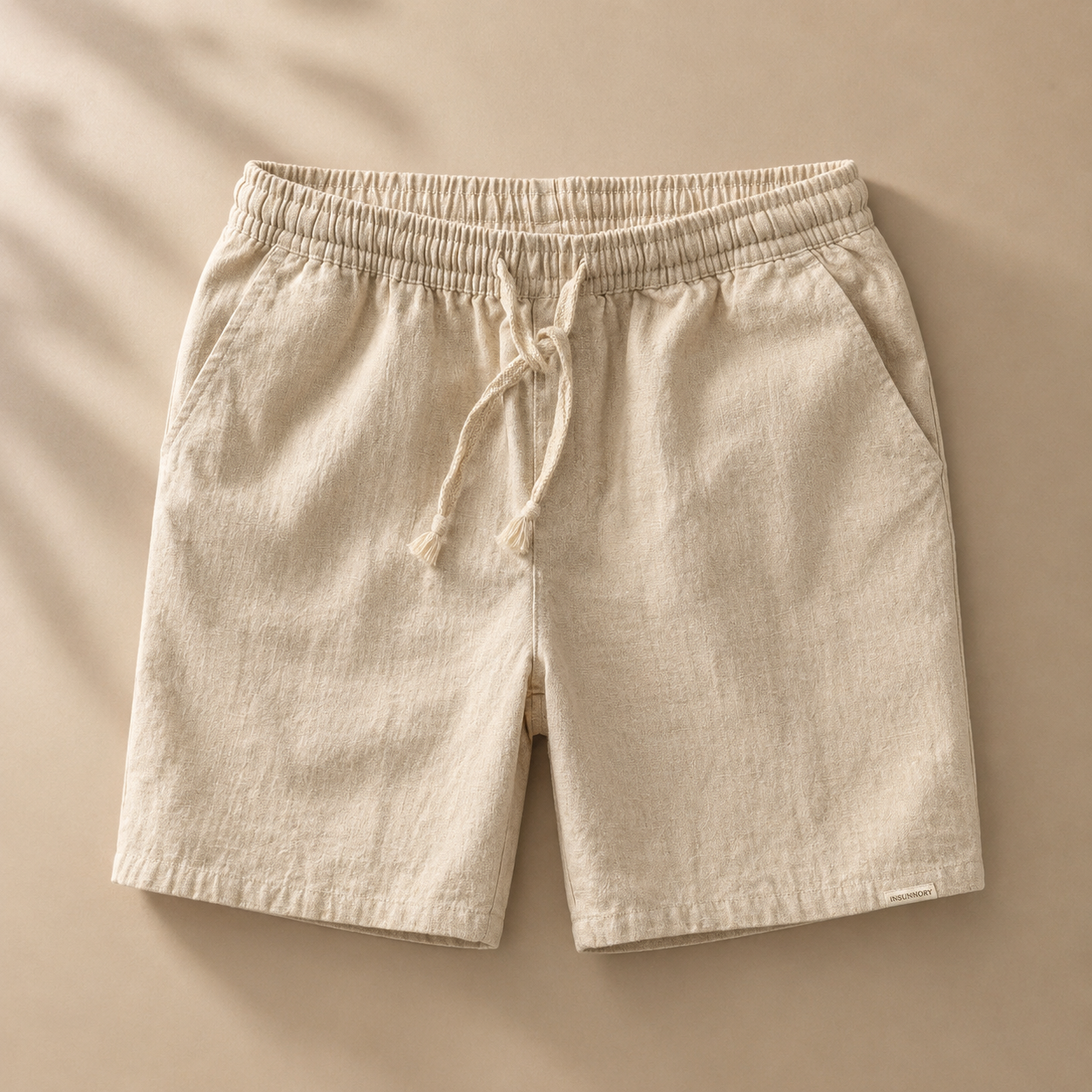 Giovanni Men's Linen Blend Shorts – Drawstring Tailored Summer Shorts