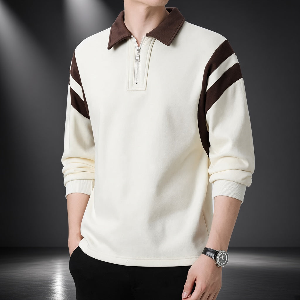 Graham Men's Cotton Blend Quarter Zip Pullover