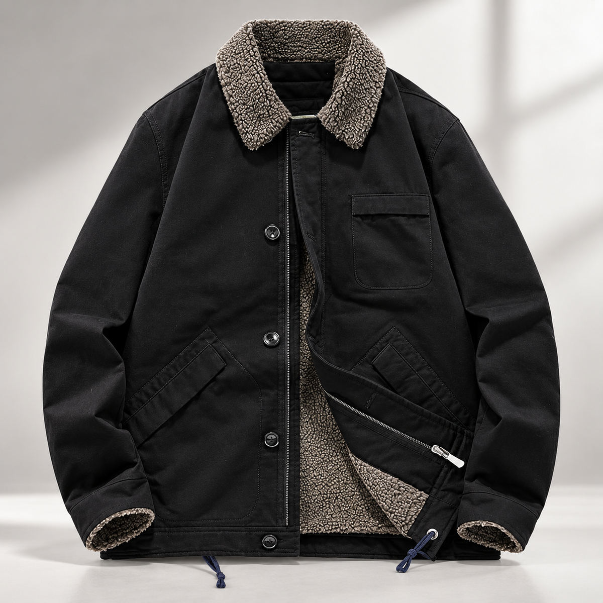 Graham Fleece Collar Sherpa-Lined Workwear Jacket
