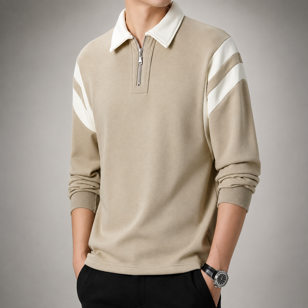 Graham Men's Cotton Blend Quarter Zip Pullover