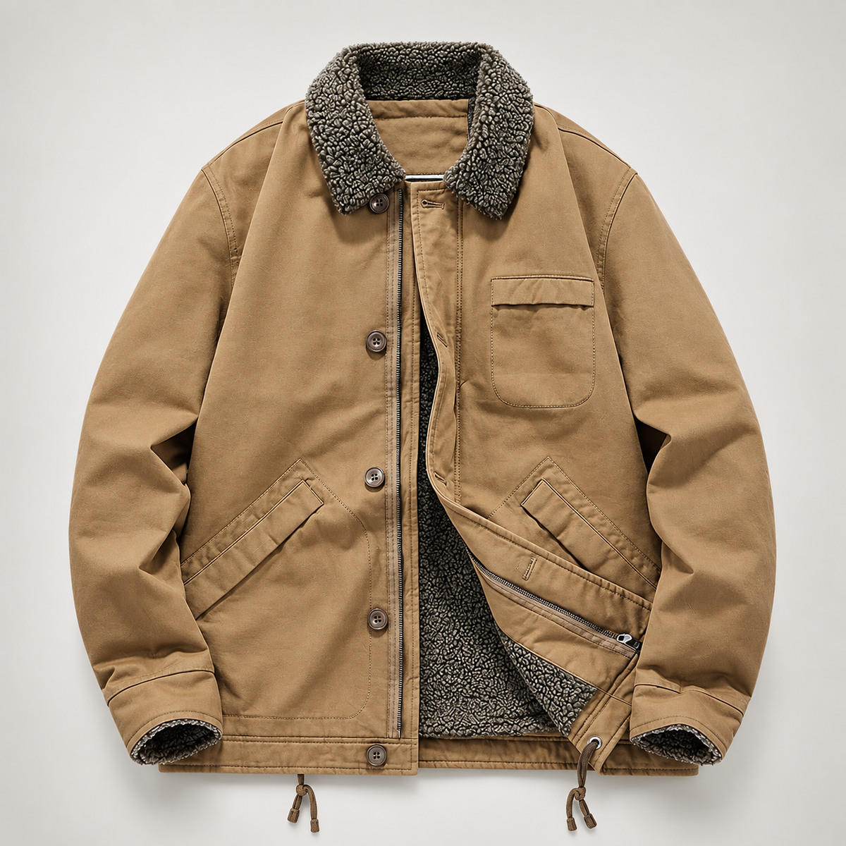 Graham Fleece Collar Sherpa-Lined Workwear Jacket