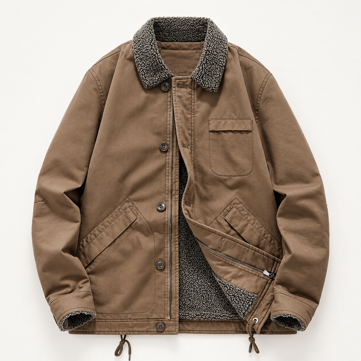 Graham Fleece Collar Sherpa-Lined Workwear Jacket