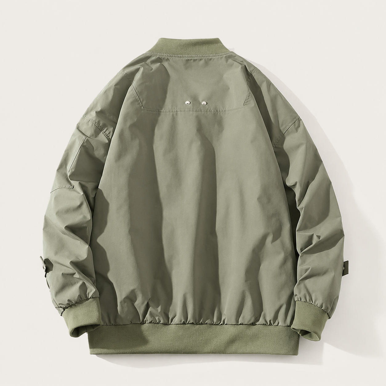 Hayes Men's Bomber Jacket – Ribbed Collar Multi-Pocket Zip-Up Casual Coat