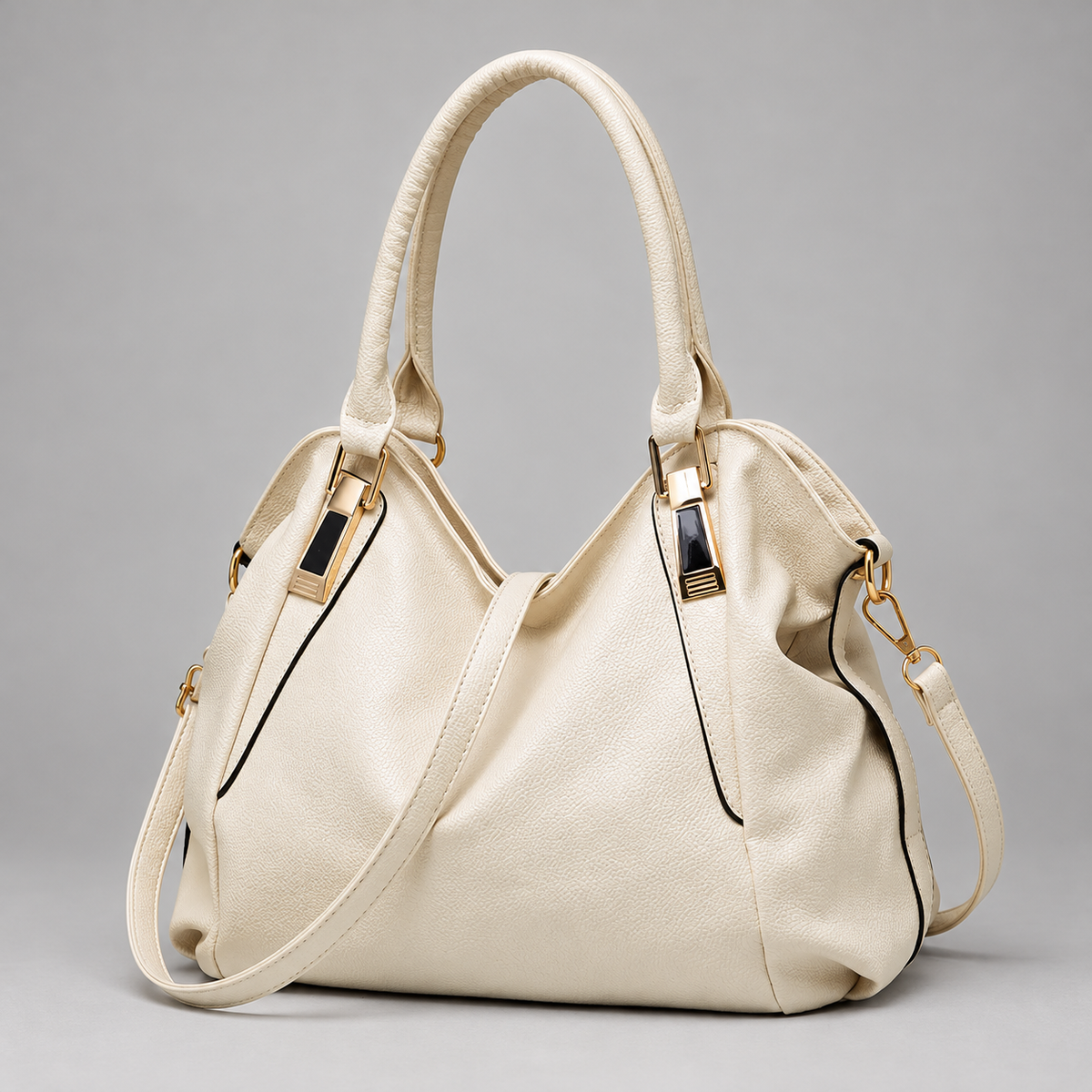 Kate Women’s Pebbled Hobo Handbag with Detachable Shoulder Strap