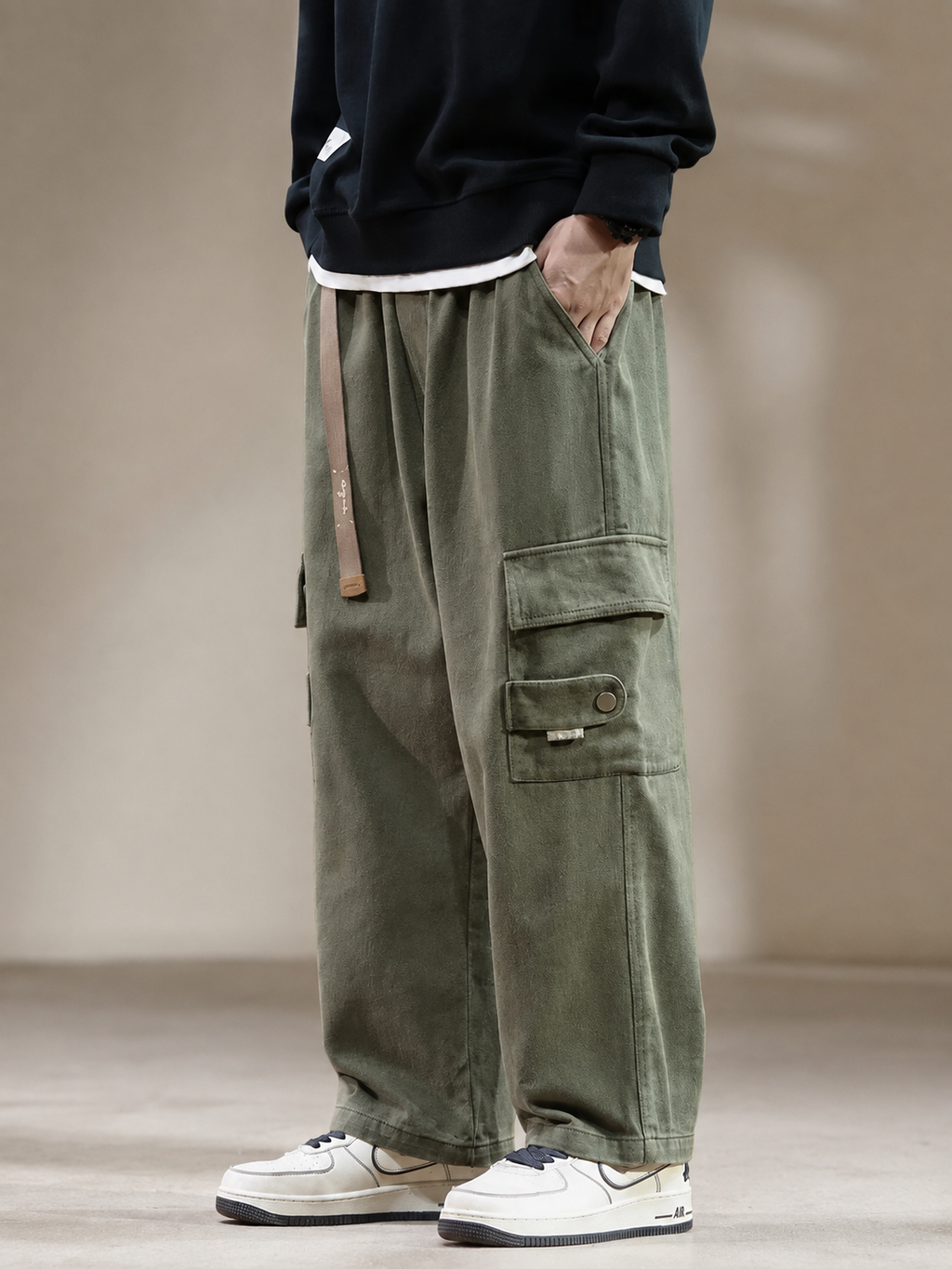 Jackson Heavy Cotton Wide Leg Cargo Pants