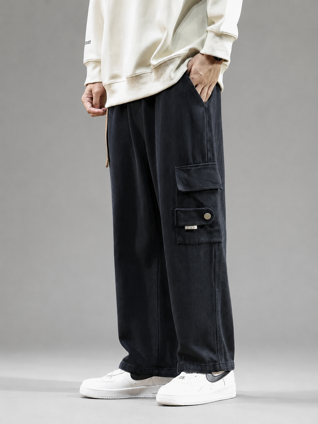 Jackson Heavy Cotton Wide Leg Cargo Pants