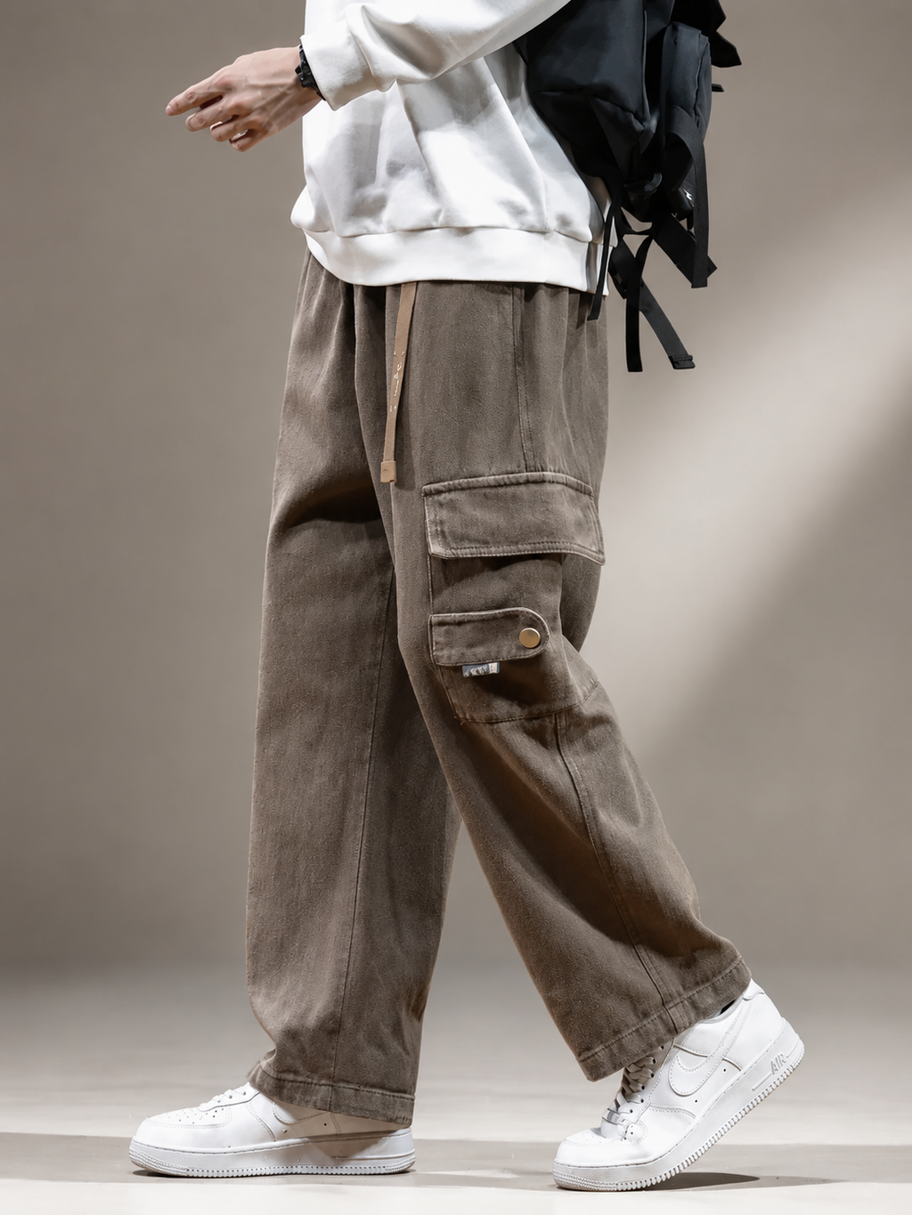 Jackson Heavy Cotton Wide Leg Cargo Pants