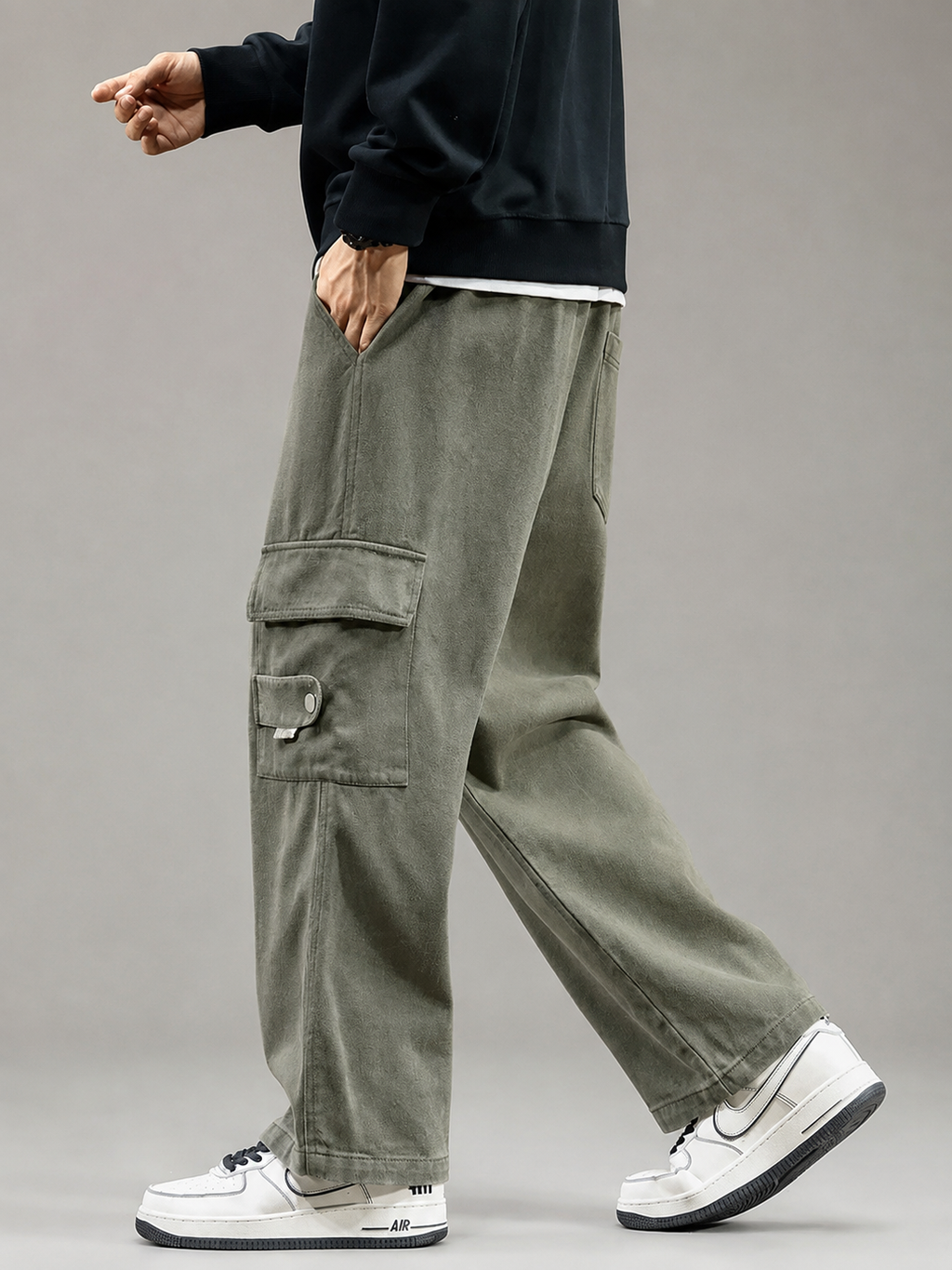 Jackson Heavy Cotton Wide Leg Cargo Pants