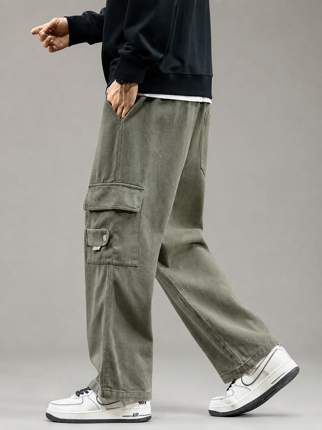 Jackson Heavy Cotton Wide Leg Cargo Pants