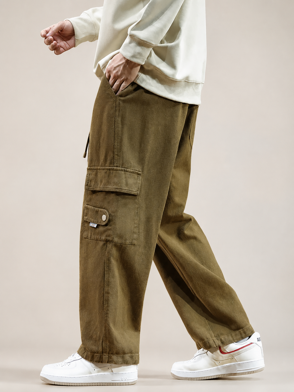 Jackson Heavy Cotton Wide Leg Cargo Pants