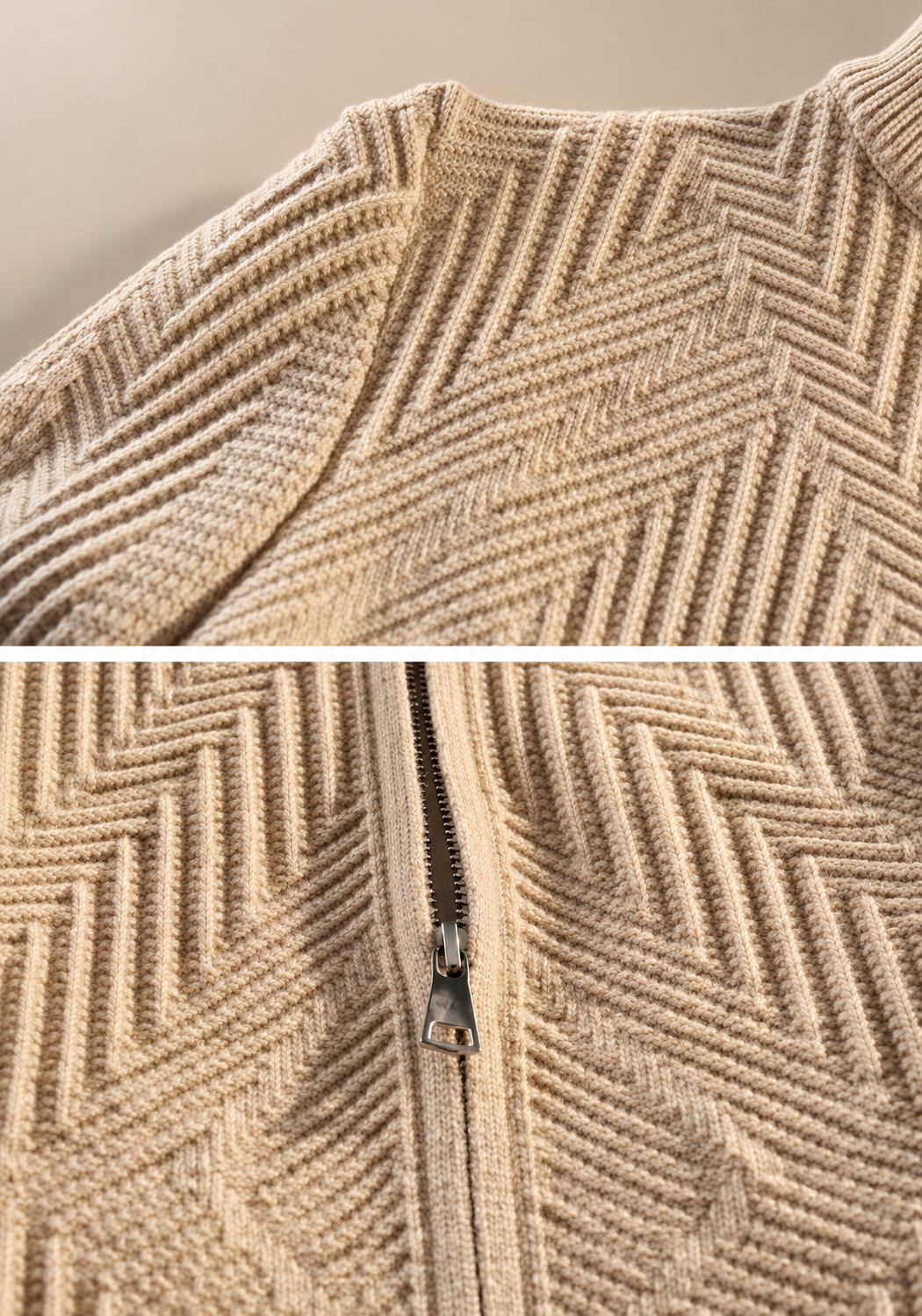 Jacob Textured Zip Front Cardigan