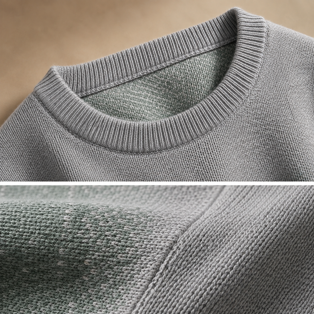 Julian Men's Gradient Knit Sweater – Relaxed Fit Crew Neck Pullover