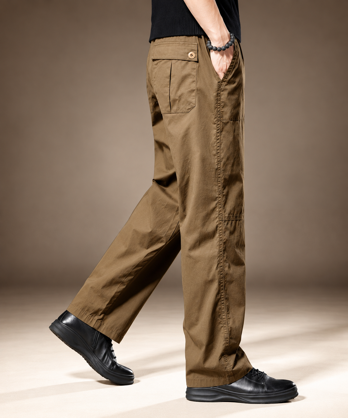 Thierry Men’s Relaxed Straight-Leg Utility Cargo Pants