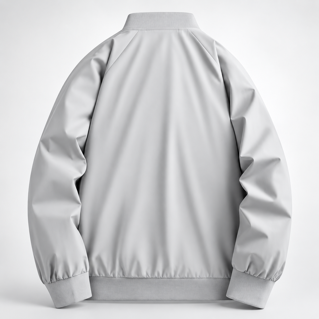Kingston Men’s Ribbed Collar Zip-Up Bomber Jacket