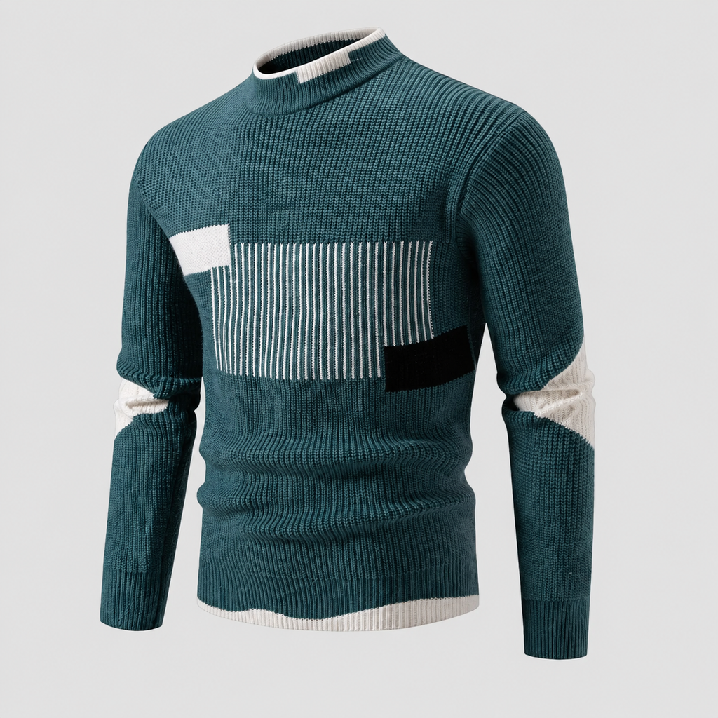 Landon Long Sleeve High Neck Knit Sweater