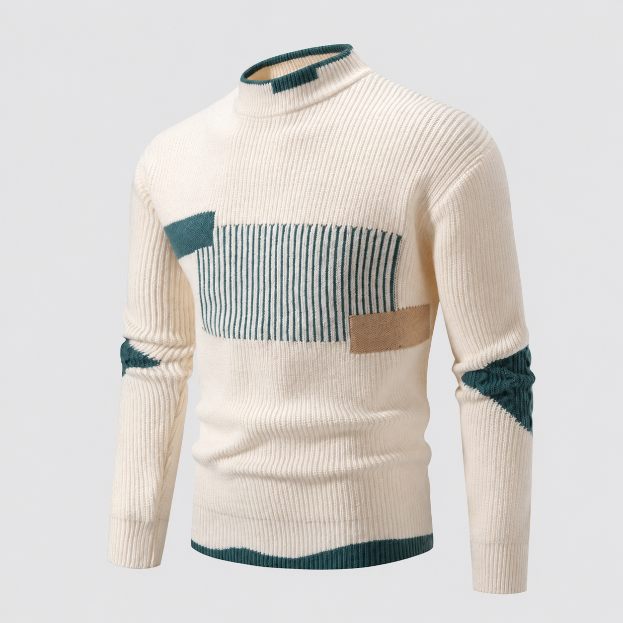 Landon Long Sleeve High Neck Knit Sweater