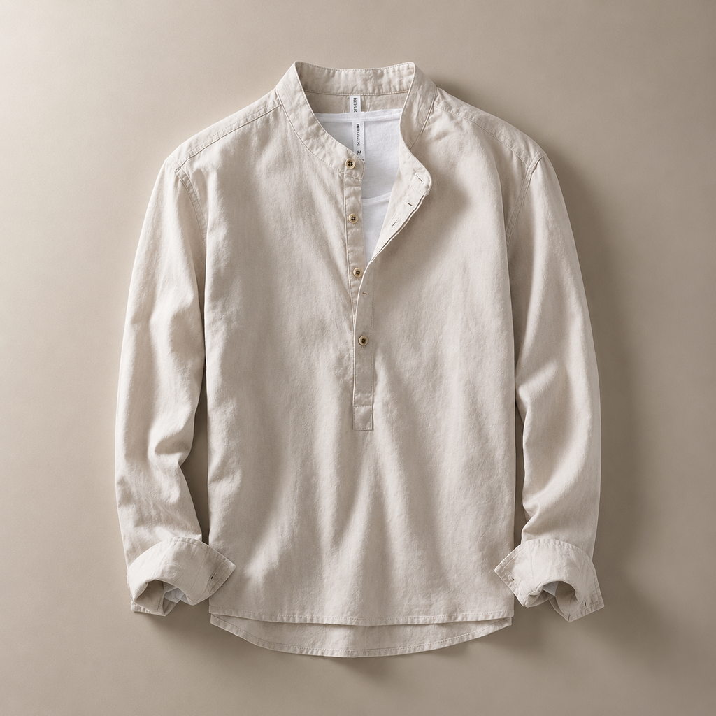 Leonardo Men's Cotton Linen Shirt