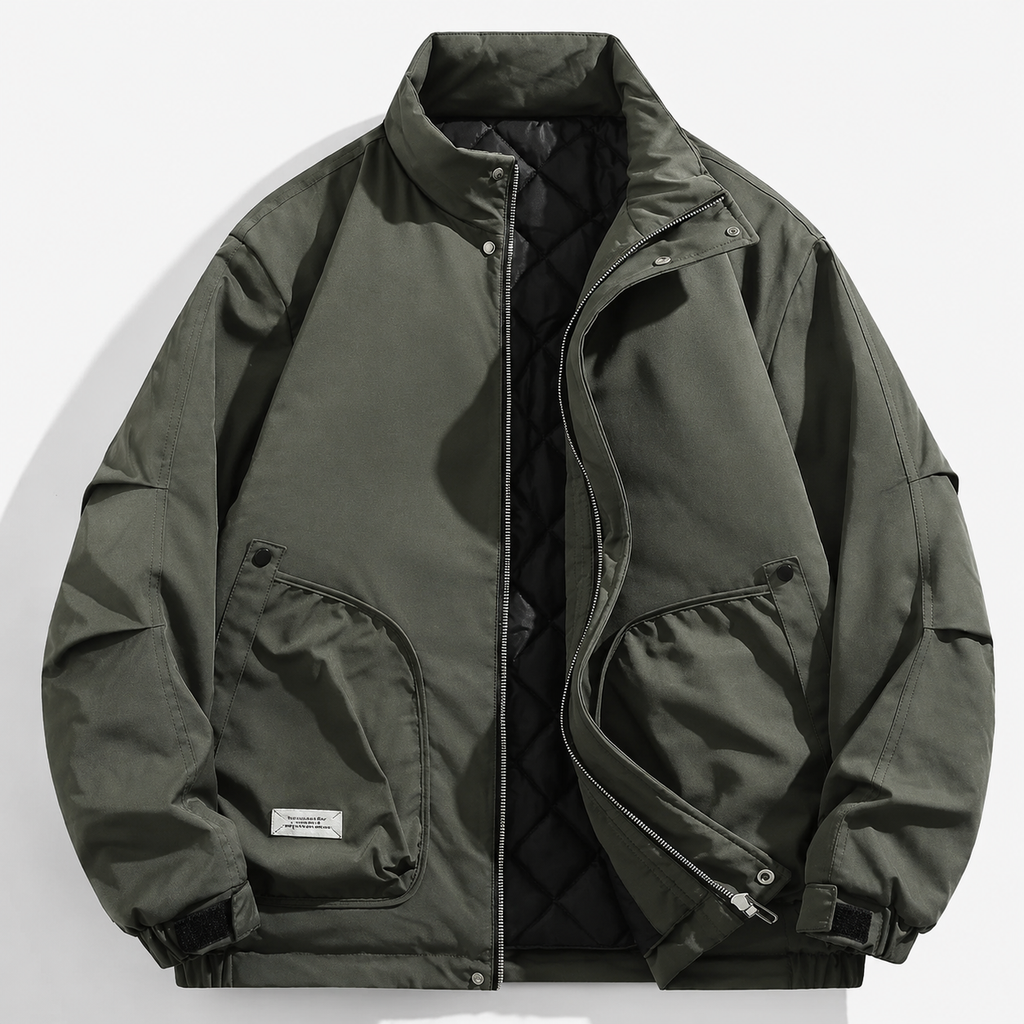 Logan  Stand Collar Lightweight Zip Jacket