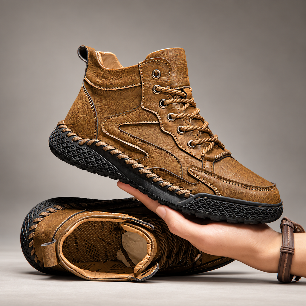 Luca High-Top Lace-Up Casual Boots