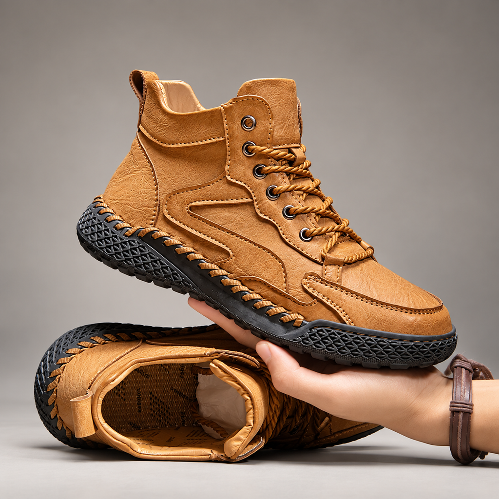 Luca High-Top Lace-Up Casual Boots