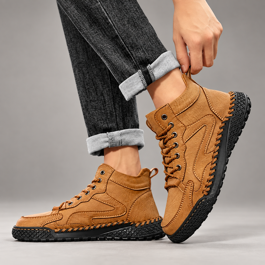 Luca High-Top Lace-Up Casual Boots