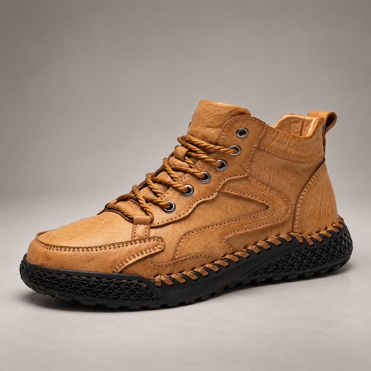 Luca High-Top Lace-Up Casual Boots