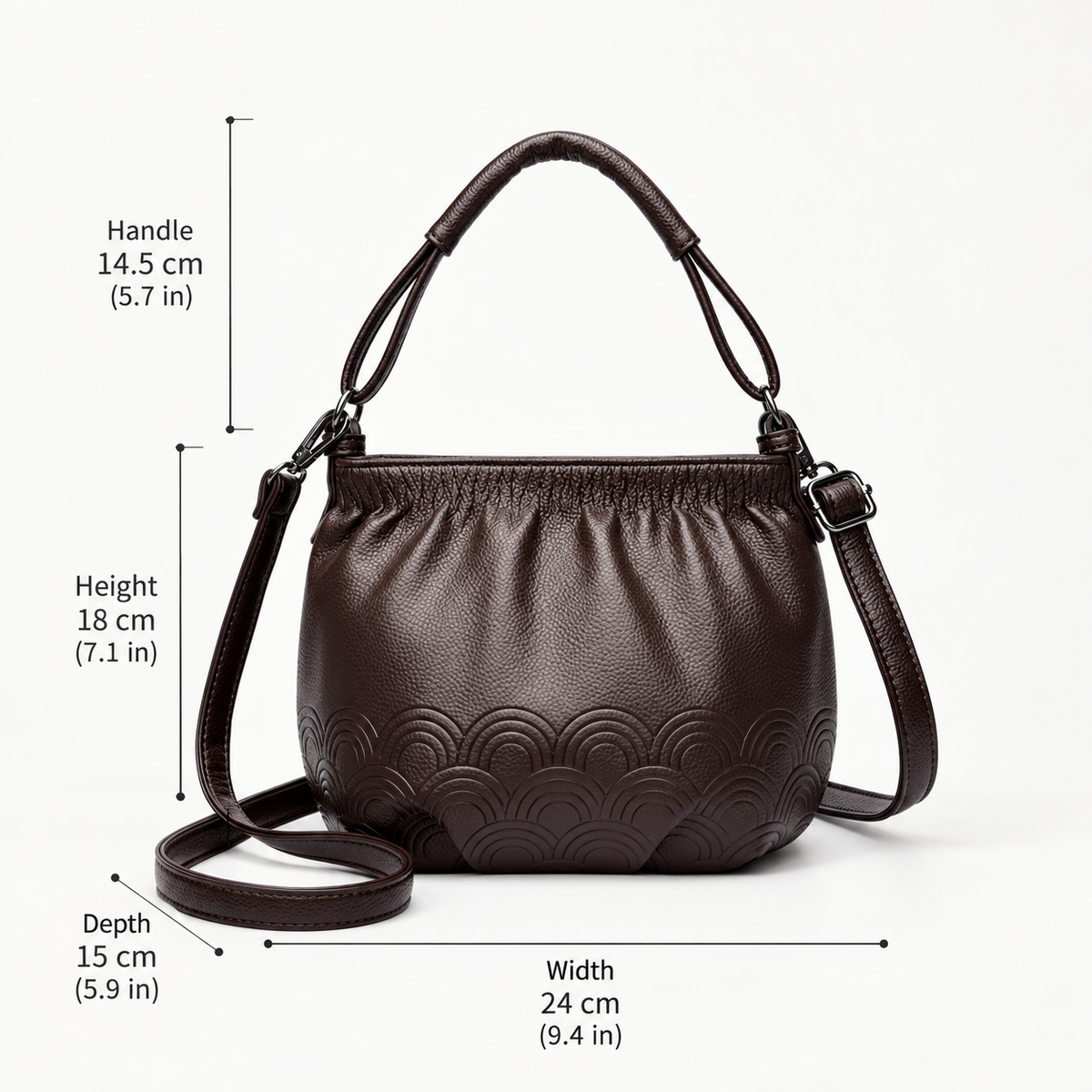Lucette Embossed Women's Shoulder Bag