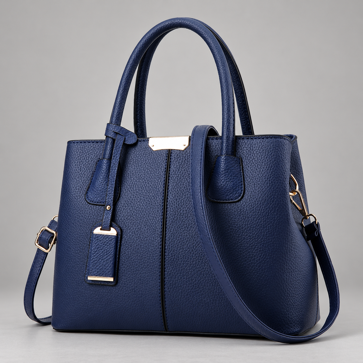 Alexa Women’s Double Handle Handbag with Gold-Tone Details