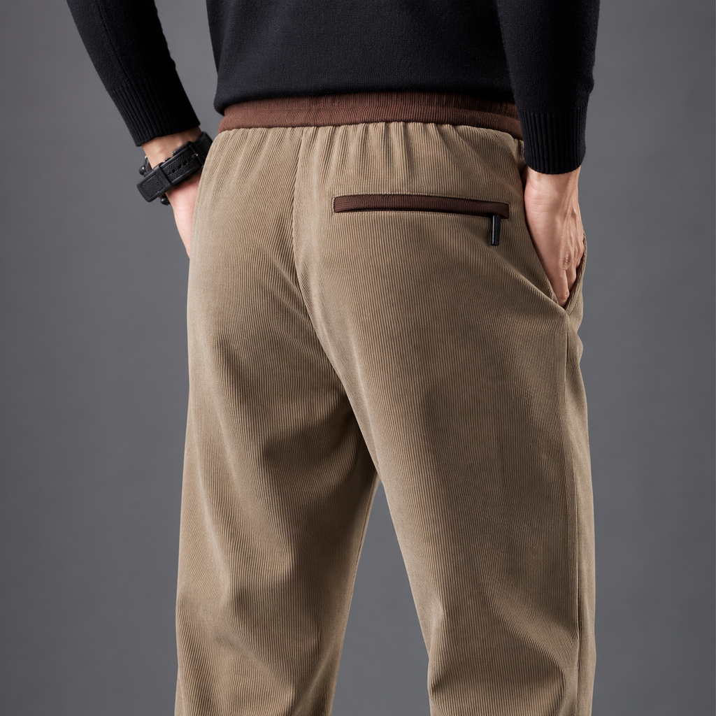 Mason Straight Leg Corduroy Drawstring Pants