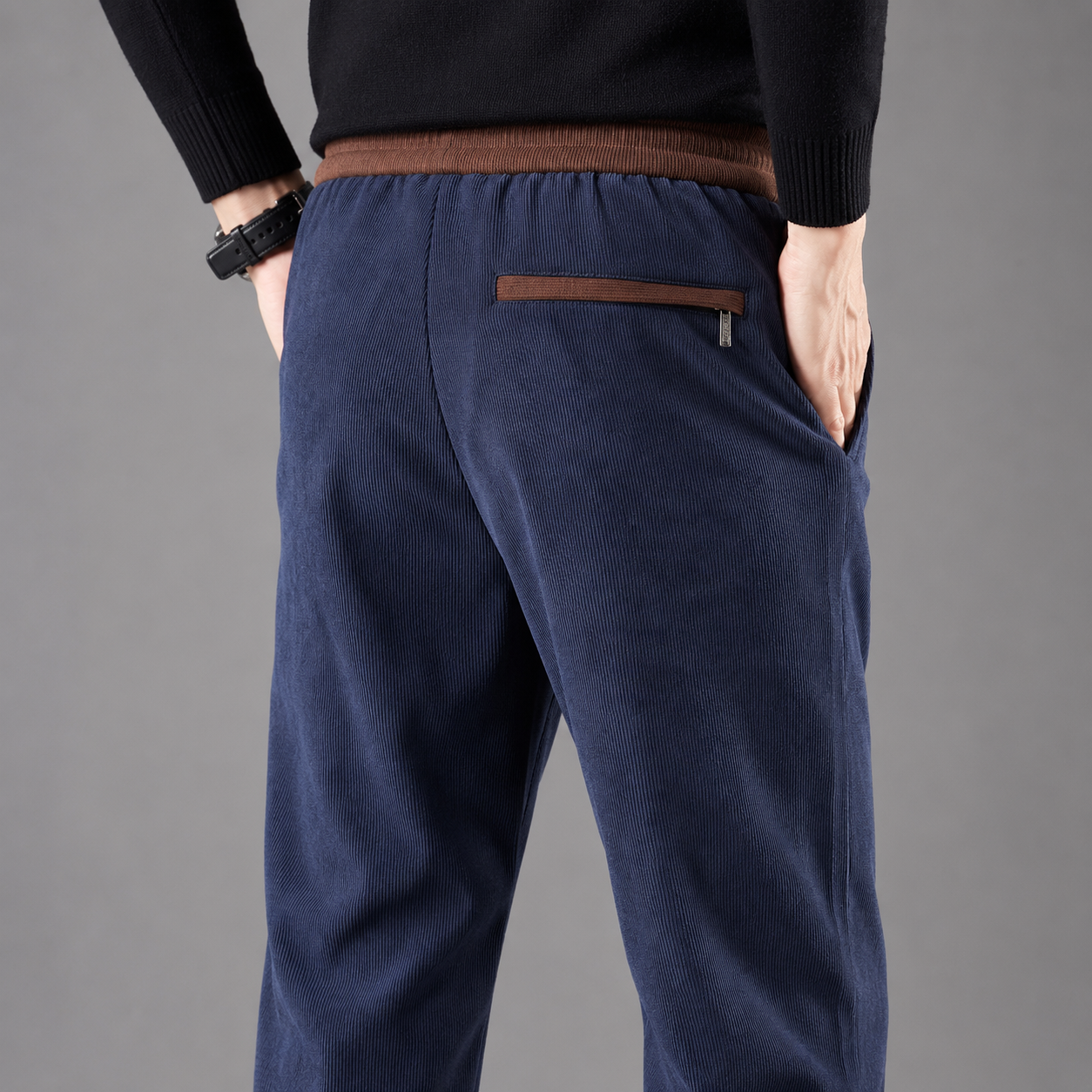 Mason Straight Leg Corduroy Drawstring Pants