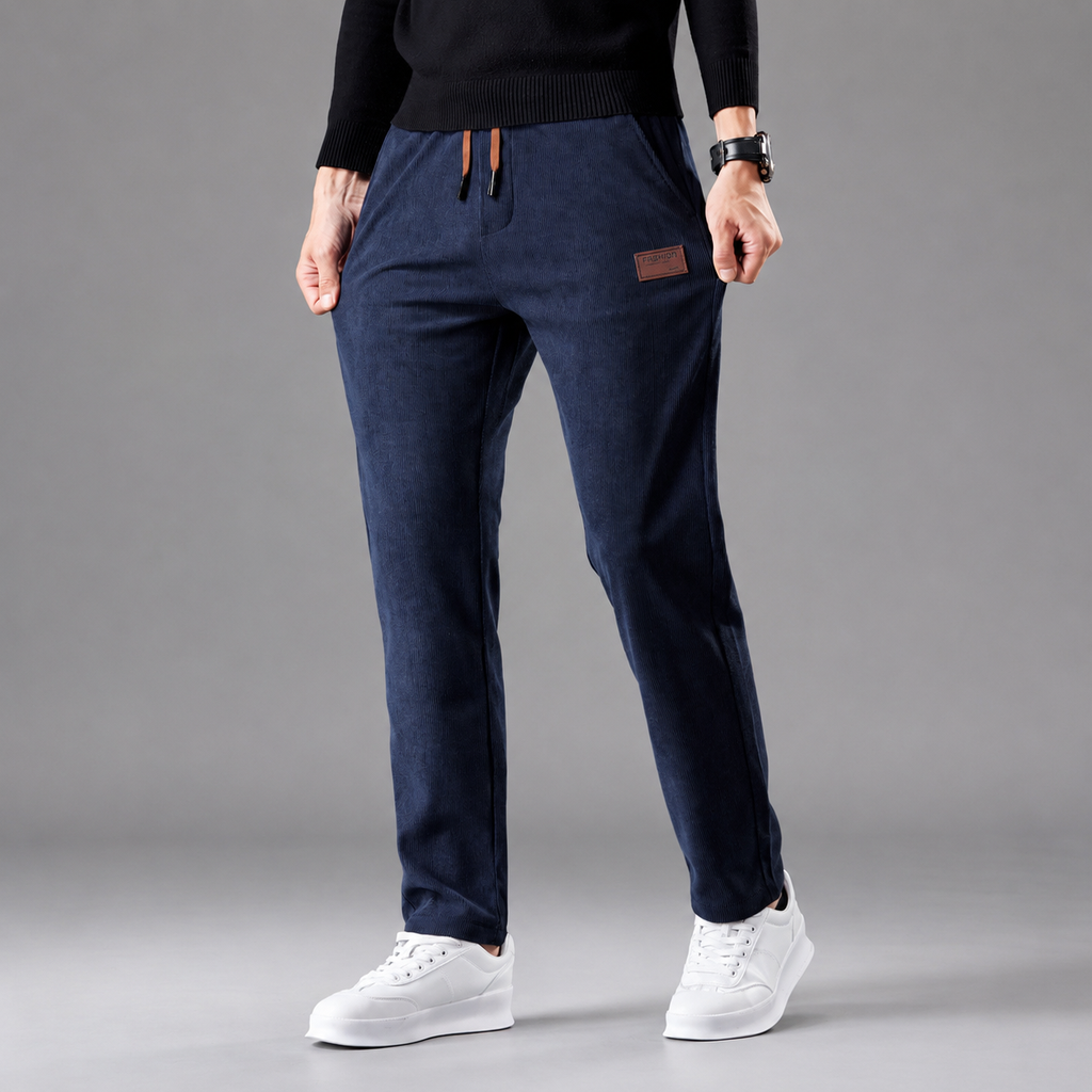 Mason Straight Leg Corduroy Drawstring Pants