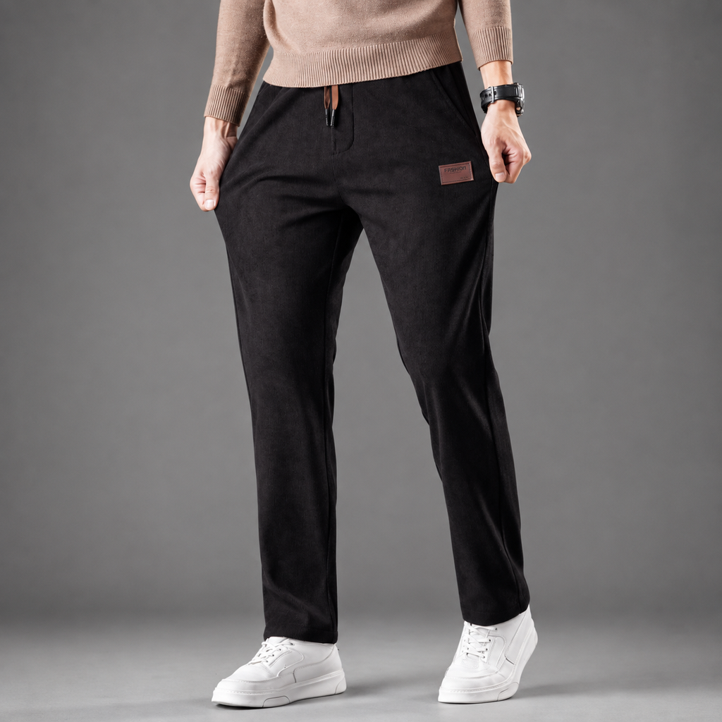 Mason Straight Leg Corduroy Drawstring Pants