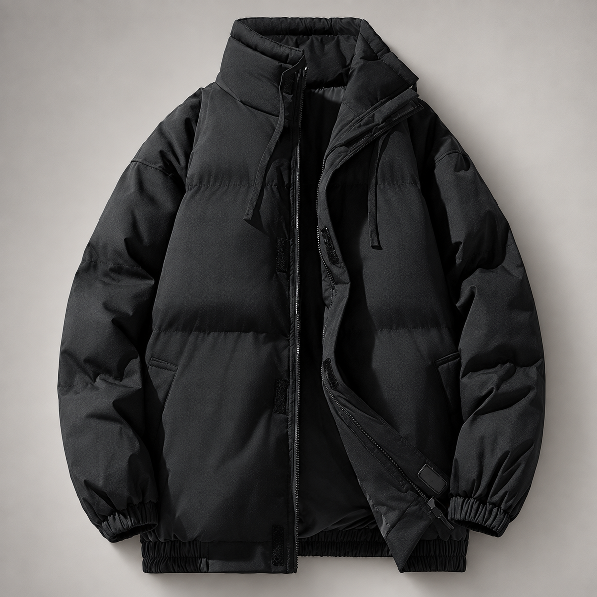 Matteo Hooded Puffer Jacket with Zip Front and Pockets