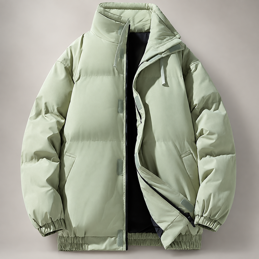 Matteo Hooded Puffer Jacket with Zip Front and Pockets