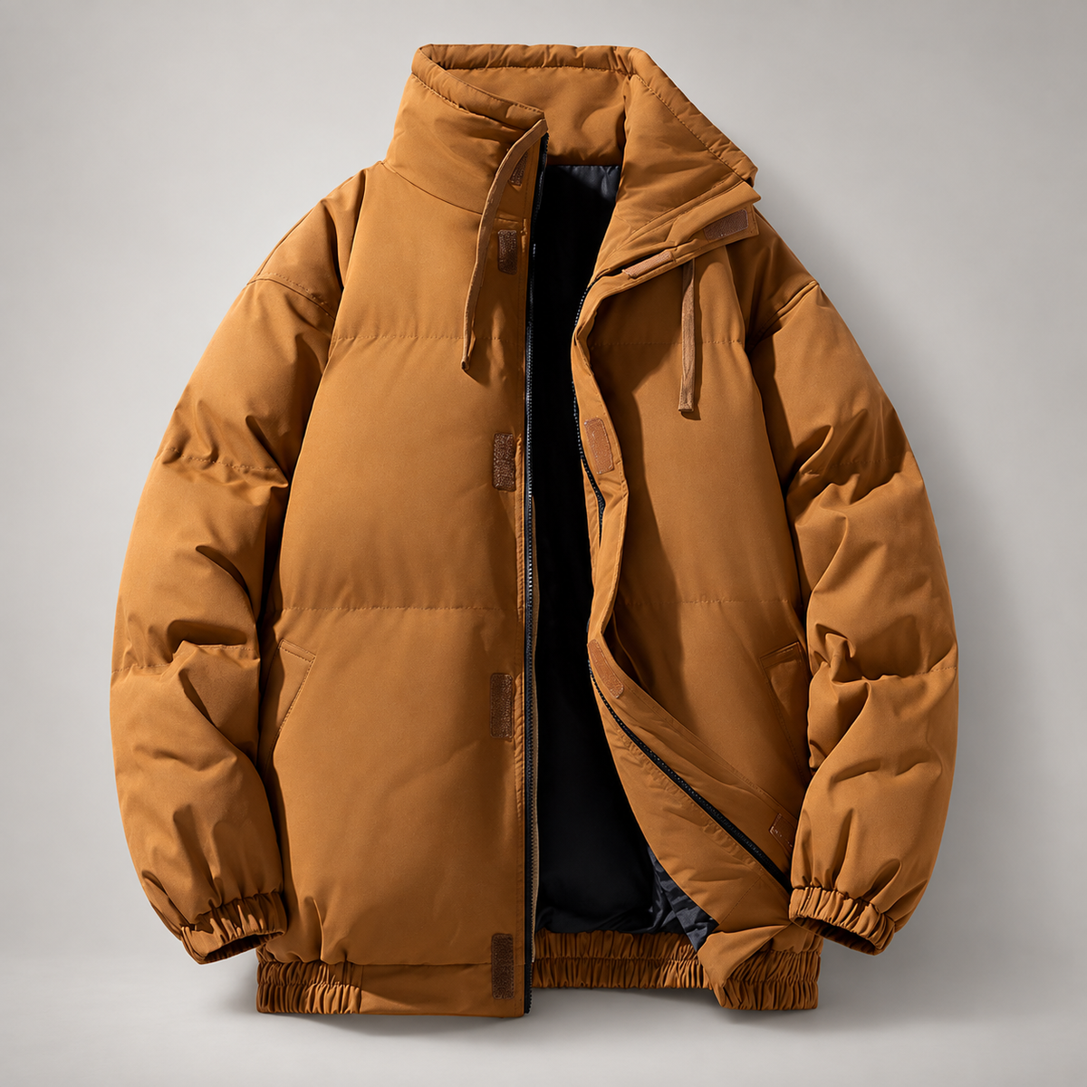 Matteo Hooded Puffer Jacket with Zip Front and Pockets