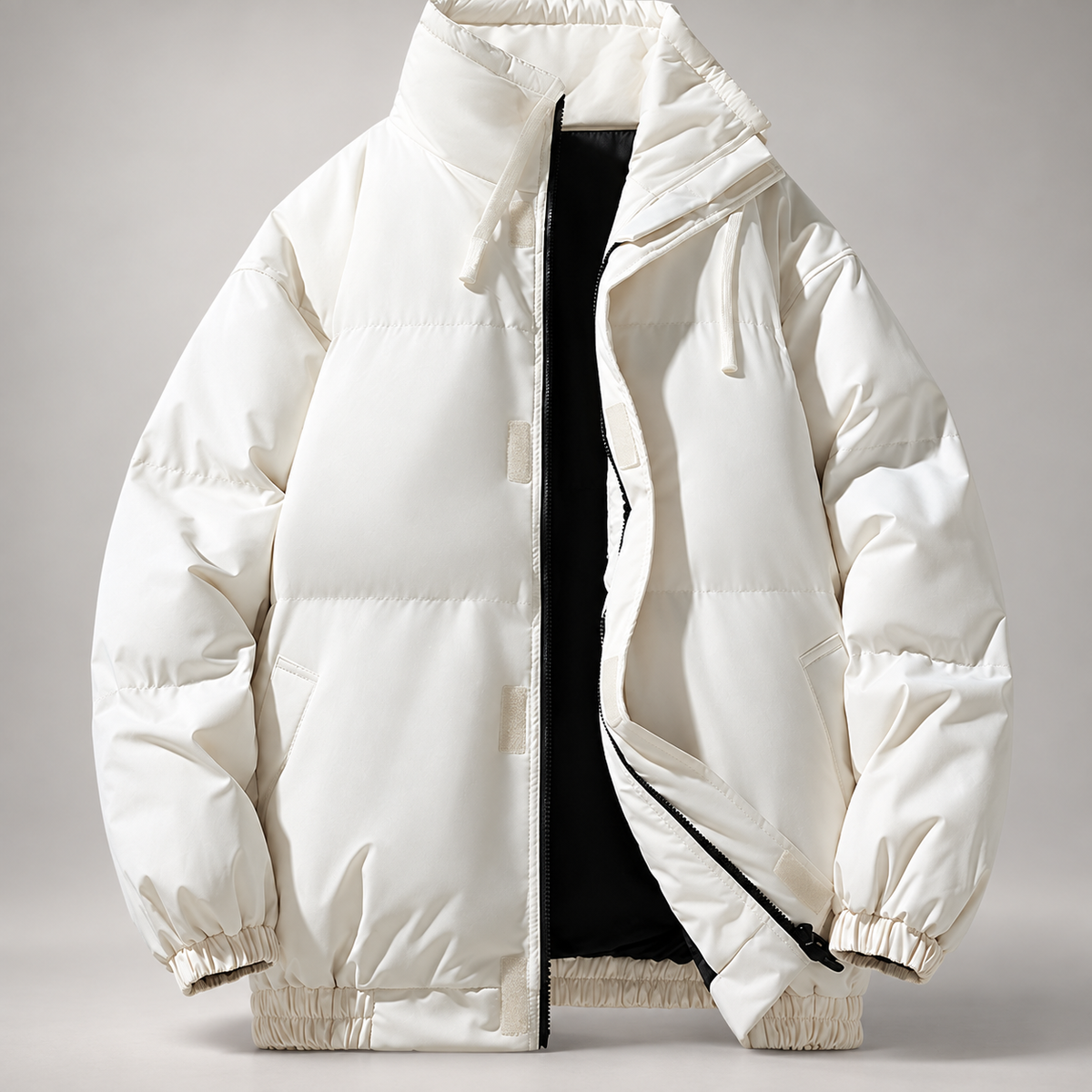 Matteo Hooded Puffer Jacket with Zip Front and Pockets