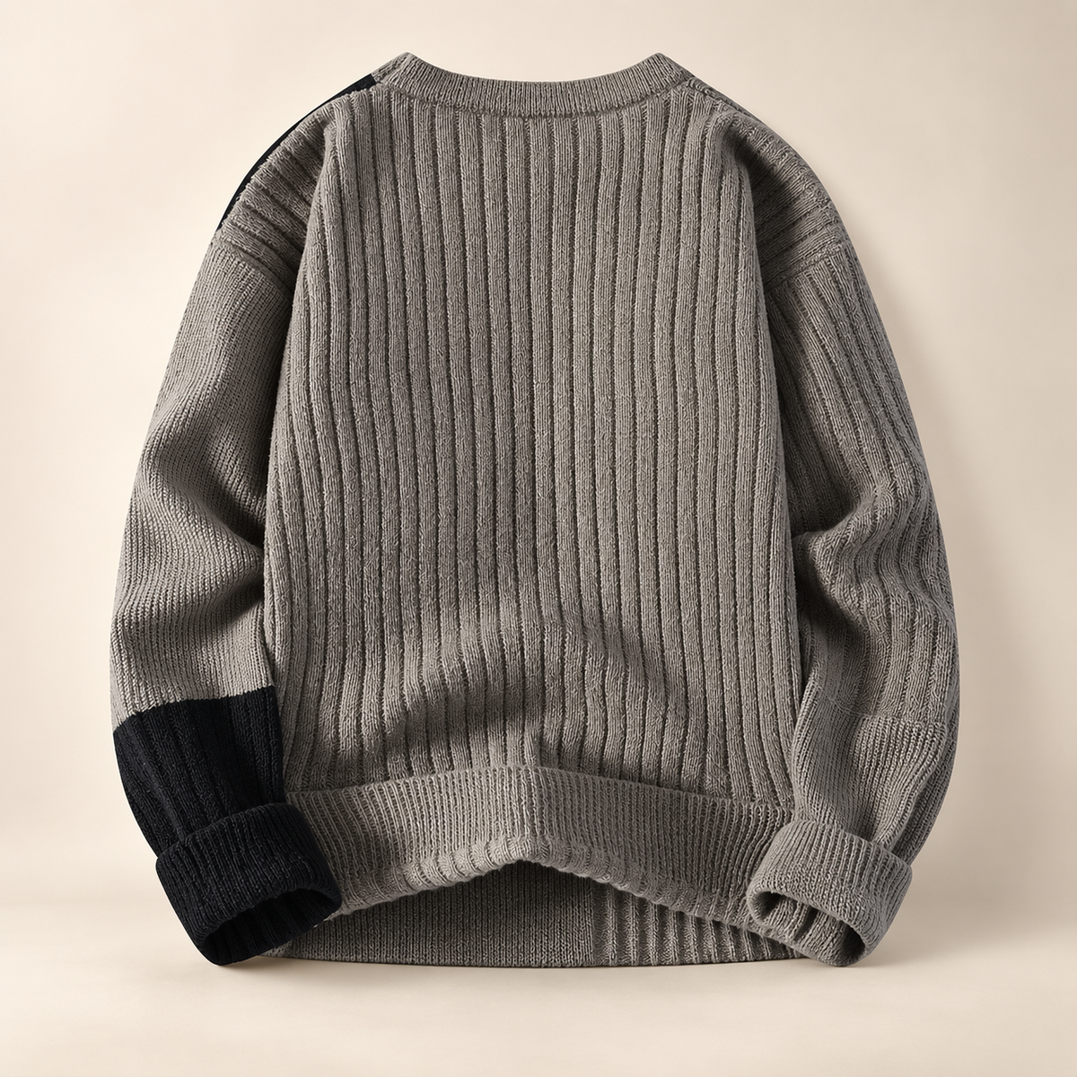 Matteo Colorblock Textured Knit Crewneck Sweater