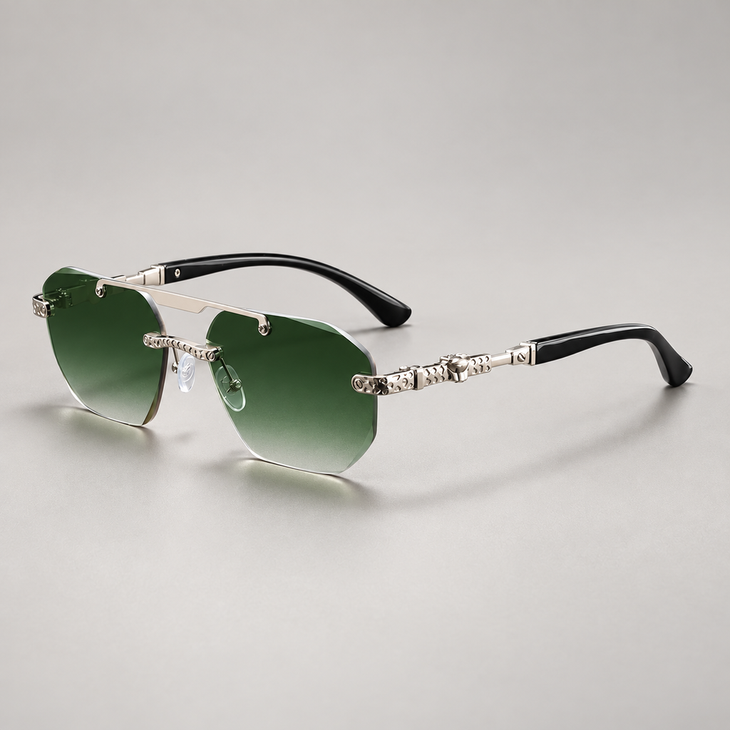 Maverick Square Lens Sunglasses with Metal Detail
